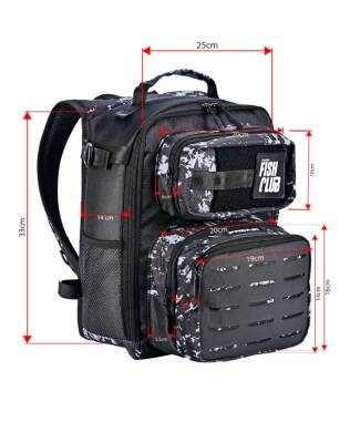 Fujin ProAji Back Pack Black Camo Balıkçı Çantası - 3