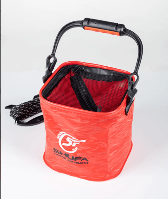 SHUFA Katlanabilir BalıkçıKovası Çok FonksiyonluTaşınabilir Yem Kovası KampIçin Canlı Balık Kabı - 2