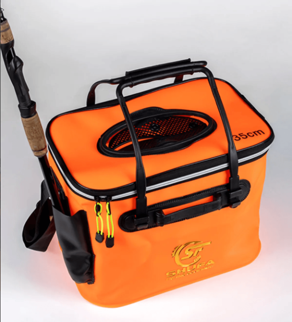 SHUFA Katlanabilir BalıkçıKovası Çok FonksiyonluTaşınabilir Yem Kovası KampIçin Canlı Balık Kabı - 3