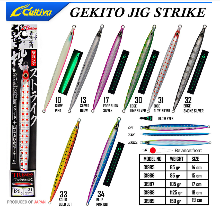 Cultiva 31988 GJ Strike 125 gr 18 cm Jig Yem - 2