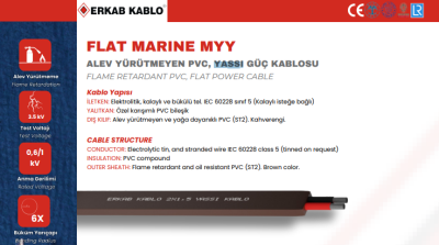 2X2,50 MM2 YASSI MYY FLEX 0,6/1 KV KABLO TCU - ERKAB KABLO