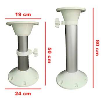 MASA AYAĞI 2 KADEMELİ BEYAZ 50-80 CM - 