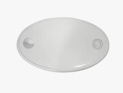 197292 Table Top Oval w/2 Glassholders, 450x760mm, ASA White - Nuova Rade