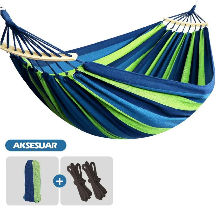 Madfox Tree Bed Lightweight Canvas Hamak-Mavi - 1