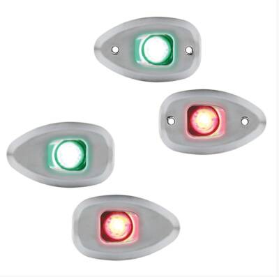 74361 MICRO LED 12 İskele&Sancak 112.5 Feneri, Set, Yüzey mon.,Krom G.,del - LALIZAS