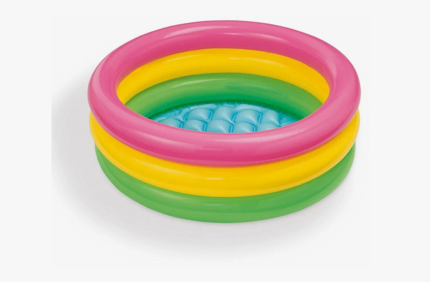 Intex 57107 Renkli Şişme Taban 3 Bölme Havuz61cm - 1