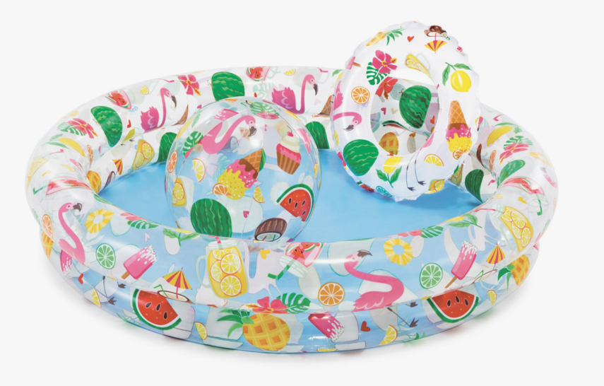 Intex 59460 Tropikal Desenli Havuz Top Simit 123cm - 1