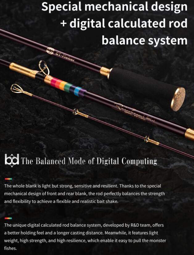 Ecooda GT-Fisher Rainbow 2 183cm 200-400gr Slow Jig Kamışı - 5