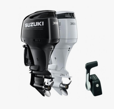 SUZUKİ DF 300 BMDX/XX E.Ekstra Uzun Şaft Marşlı Trimli Elektronik Kumanda Kolu - Ters Dönüşlü Çift Pervane Deniz Motoru - Suzuki
