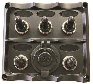 5'Lİ SWITCH PANEL IŞIKLI ÇAKMAK SOKETLİ 95X105 M - 