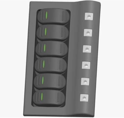 SWİTCH PANEL 6 LI DALGA DİZAYN 12V - MERKÜR