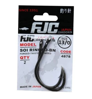 FJC4878-10/0 4878 SOI RINGED, NO:10/0, BLACK NIKEL, 2P - FJC