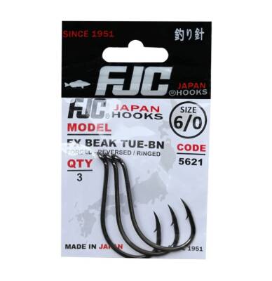 FJC5621-5/0 5621 FX BEAK TUE, NO:5/0, BLACK NIKEL, 4P - FJC