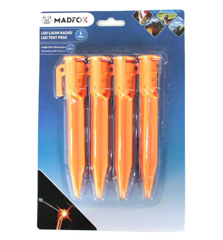 Madfox Led Işıklı Çadır Kazığı 15cm 4Pcs - 1