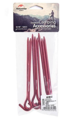 Naturehike C-Kafa 16 cm Çadır Kazığı (8 Pcs) Kırmızı - Naturehike