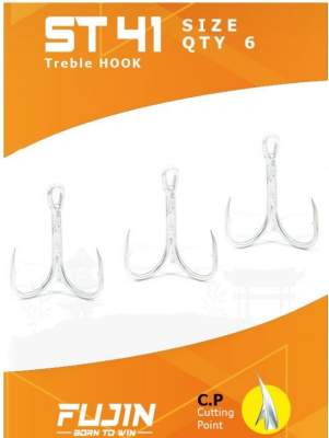 Fujin St41 Nickel Üçlü Maket Balık İğnesi - Fujin