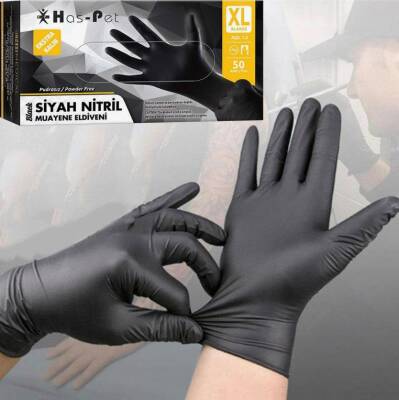 HAS-PET NİTRİL KALIN M. ELDİVENİ SİYAH -XL - HAS-PET
